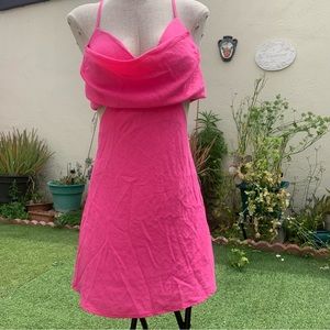 NWT hot pink mini dress with open back